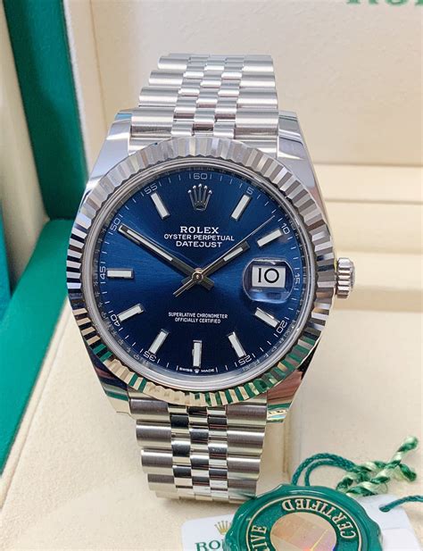 rolex datejust donna blu|rolex datejust blue dial 41mm.